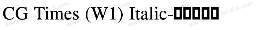 CG Times (W1) Italic字体转换